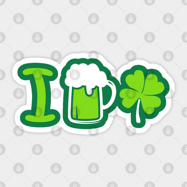 Funny St. Paddy's T-shirt Sticker by KsuAnn